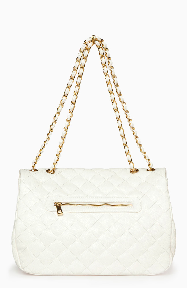 Oversized Chic Quilted Purse in White | DAILYLOOK