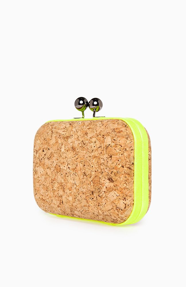 Cork Box Clutch in Green DAILYLOOK
