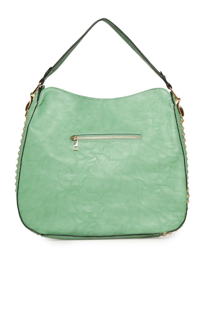 Studded Side Hobo Bag in Mint | DAILYLOOK