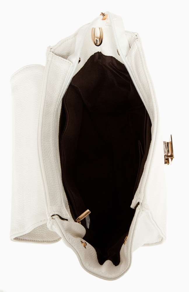 Mini Designer Flair Handbag in White | DAILYLOOK