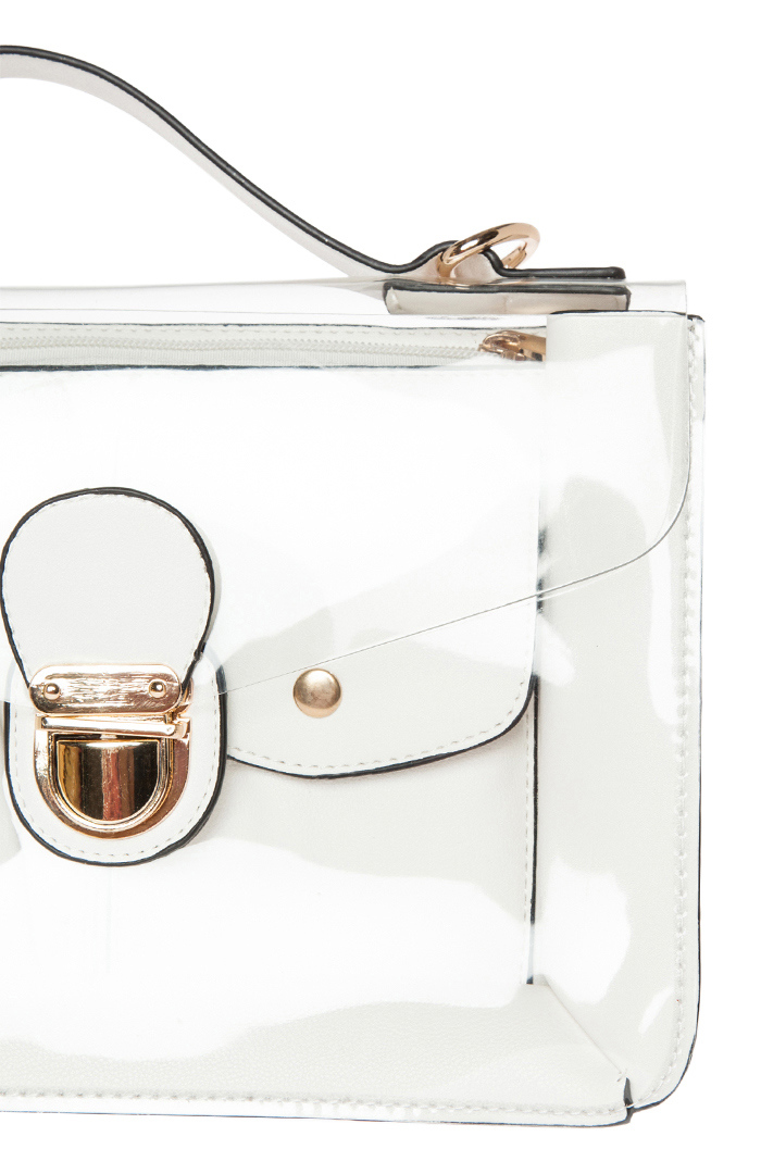 Clearly Chic Satchel in White | DAILYLOOK