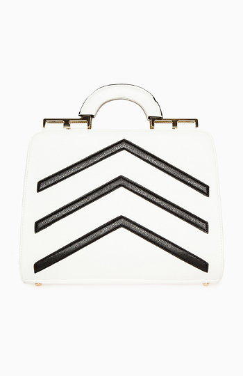 Structured Chevron Handbag Slide 1