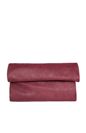 Langston Vegan Leather Double Fold Over Clutch Slide 1