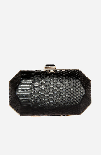 Chic Reptile Box Clutch Slide 1