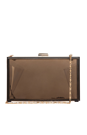 Smoky Lucite Box Clutch Slide 1