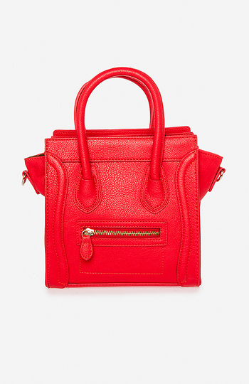 DAILYLOOK Mini Structured Handbag in Red | DAILYLOOK