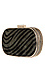 Zebra Print Pony Hair Box Clutch Thumb 3