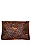 Stitched Strip Leather Clutch / iPad Case Thumb 1