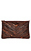 Stitched Strip Leather Clutch / iPad Case Thumb 2