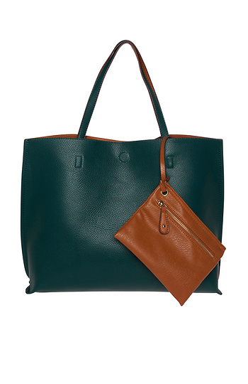 Wayans Reversible Vegan Leather Summer Tote Slide 1