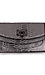 Metallic Pewter Envelope Clutch Thumb 1