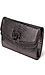 Metallic Pewter Envelope Clutch Thumb 2