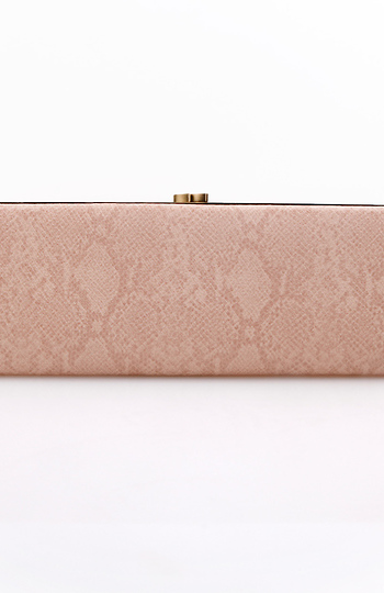 Hard Case Snakeskin Clutch Slide 1