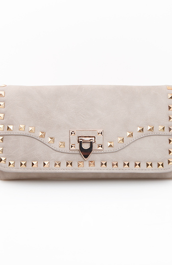 Croc-Effect Studded Clutch Slide 1