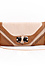 Tonal Double Pouch Clutch with Fold Over Flap Thumb 1