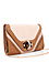 Tonal Double Pouch Clutch with Fold Over Flap Thumb 2