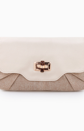 Canvas Pleated Clutch Slide 1