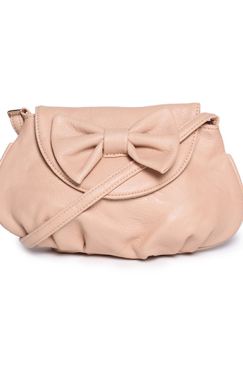 Faux Leather Ribbon Crossbody Slide 1