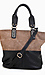 Two Tone Faux Suede Tote Thumb 1