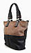 Two Tone Faux Suede Tote Thumb 2