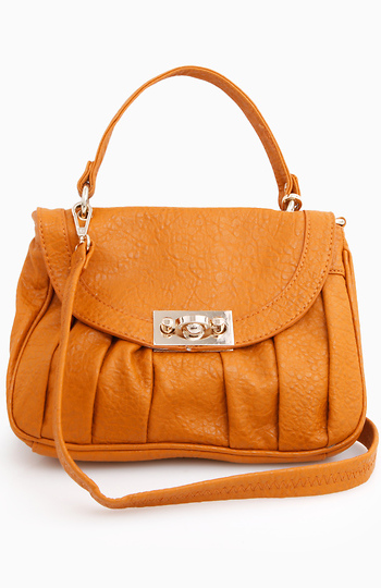 Pleated Turn Lock Hand Bag Slide 1