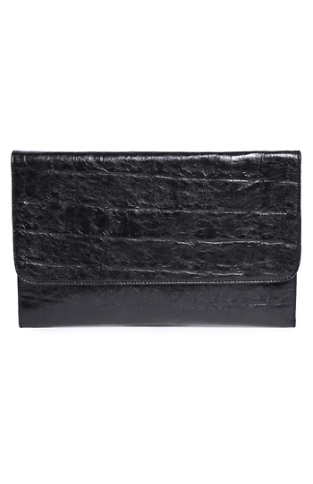 Large Animal Skin Foldover Clutch Slide 1
