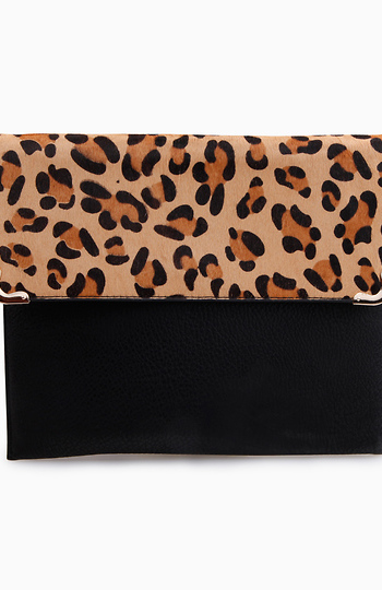 Fold Over Leopard Clutch Slide 1