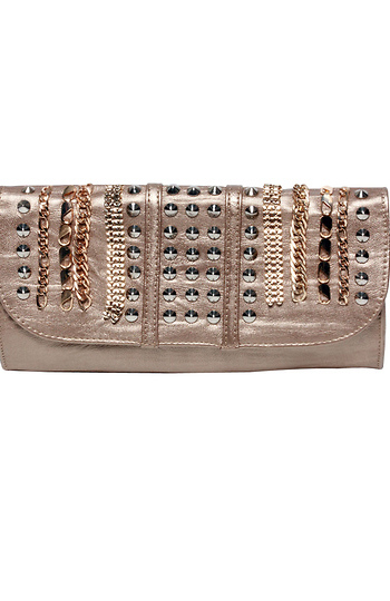 Gold Rockstar Stud Clutch Slide 1