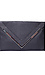 Faux Snake Metal Trim Envelope Clutch Thumb 1
