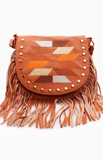 Embroidered Fringe Bag Slide 1