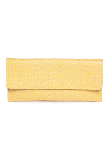 Jaquard Straw Foldover Clutch Slide 1
