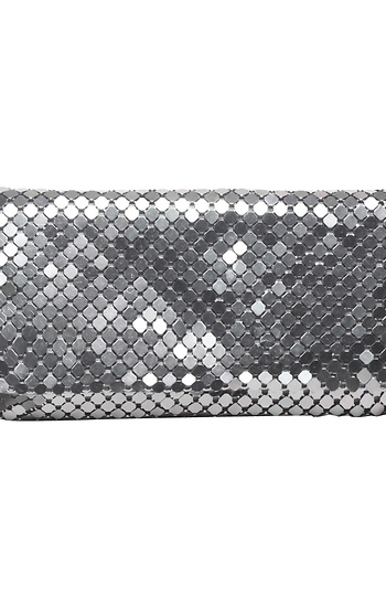 Metal Mesh Foldover Clutch Slide 1