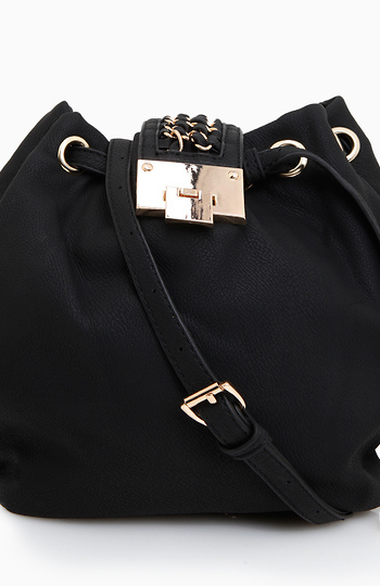 Chain Link Woven Bucket Purse Slide 1