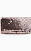 Mocha Mesh Foldover Clutch Thumb 1