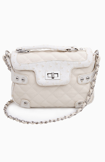 Ivory Quilted Bag Slide 1