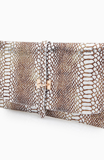 Sequin Python Envelope Clutch Slide 1
