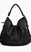 Black Zipper Hobo Bag Thumb 1