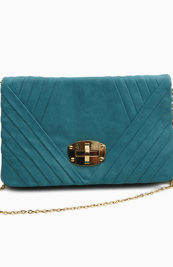 Pleated Animal Skin Clutch Slide 1