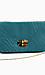 Pleated Animal Skin Clutch Thumb 1