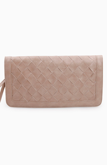 Nude Weave Clutch Slide 1