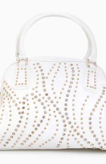 Rhinestone and Stud Swirl Handbag Slide 1