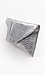 Metallic Silver Snakeskin Clutch Thumb 2