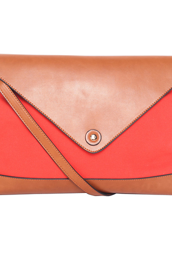 Two-tone Canvas Envelope Clutch Slide 1