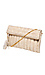 Ivory Foldover Weave Clutch with Tassel Thumb 2