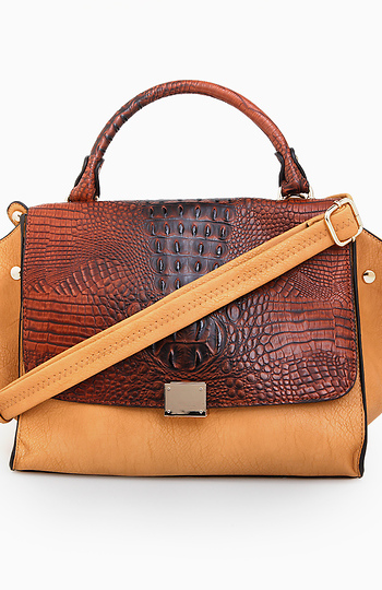 Reptile Flap Handbag Slide 1
