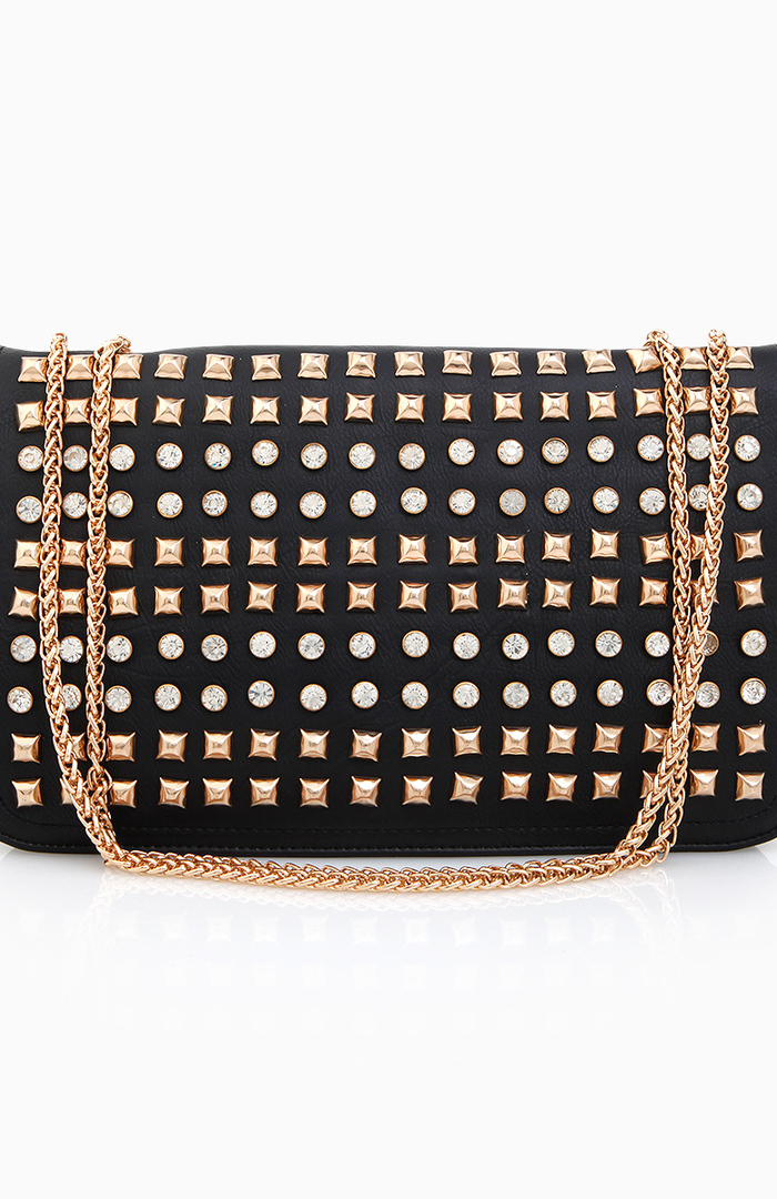 Living On The Edge Studded Bag in Black | DAILYLOOK