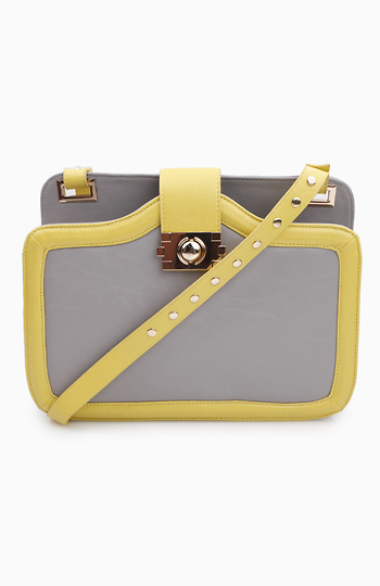 Shoulder Bag with Contrast Trim Slide 1