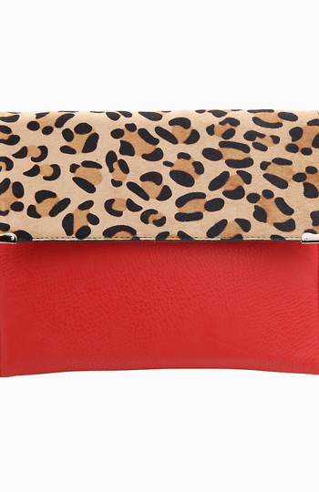 Fold Over Leopard Clutch Slide 1