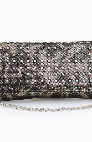 Metallic Rhinestone Clutch Slide 1