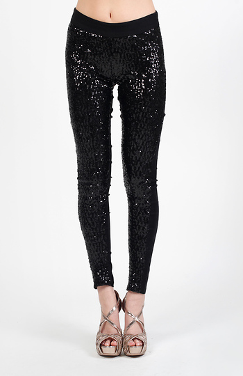 Sequin Front Skinny Pants Slide 1